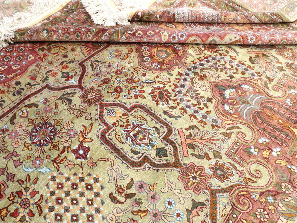 Vintage Persian Silk Kashan, No.30411 - Gss