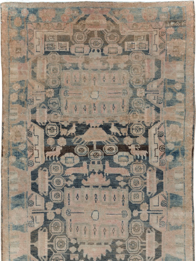 Vintage Persian Malayer Long Runner, No.30415 - Gss