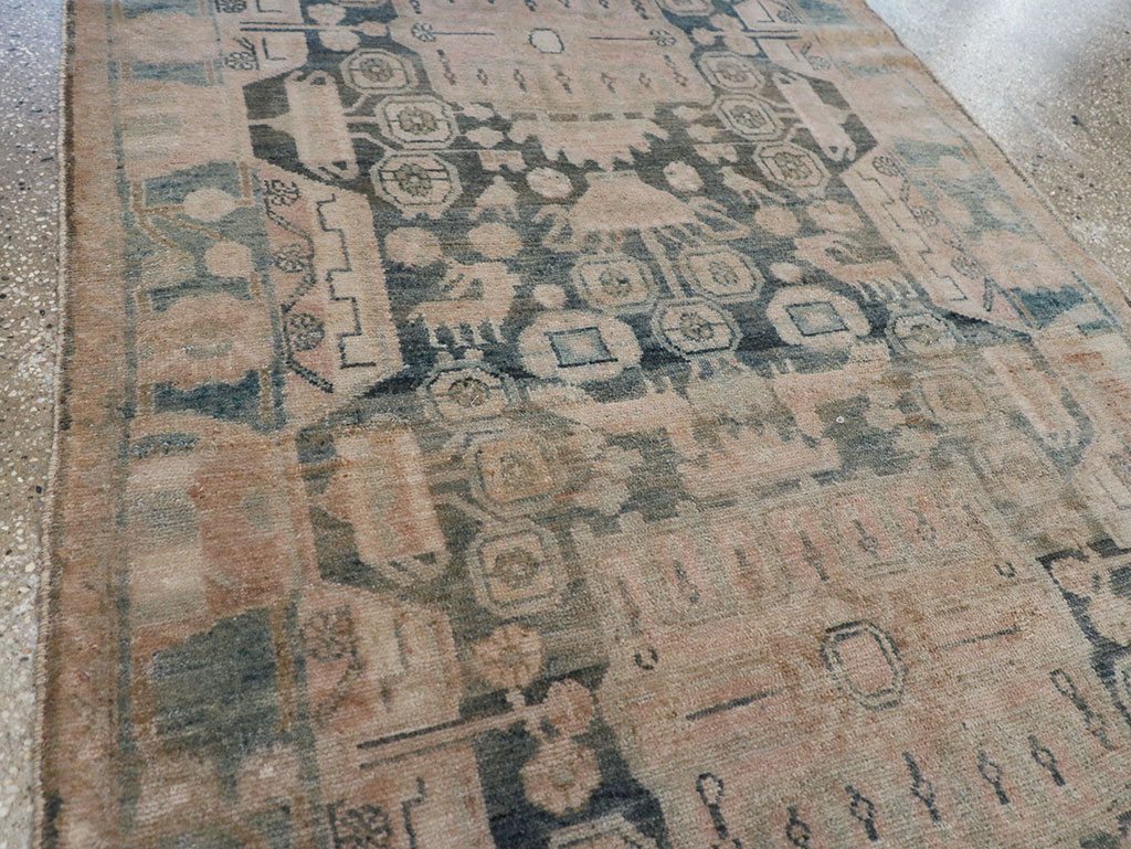 Vintage Persian Malayer Long Runner, No.30415 - Gss