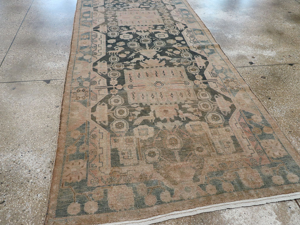 Vintage Persian Malayer Long Runner, No.30415 - Gss