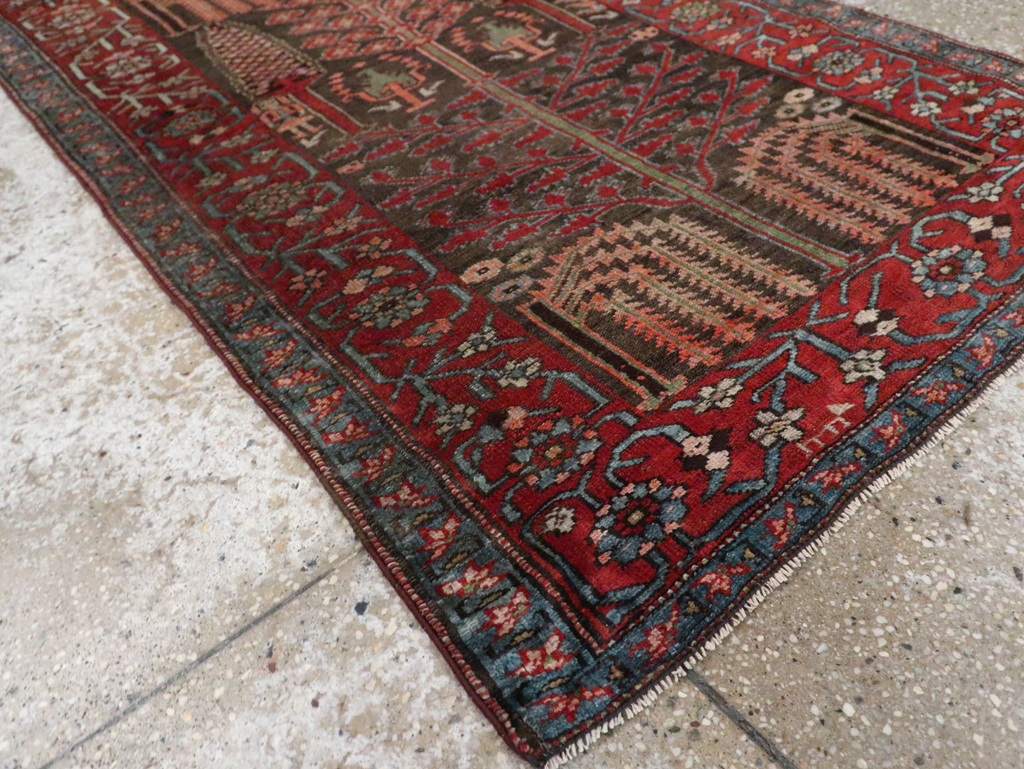 Antique Persian Kurd Throw Rug, No.30416 - Gss