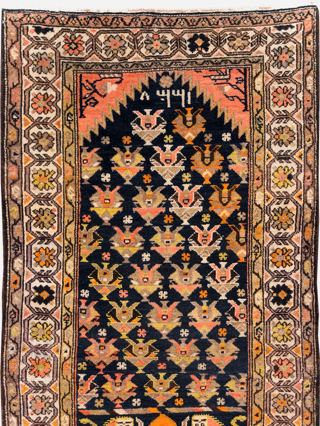 Antique Persian Hamadan Pictorial Runner, No.30426 - Gss