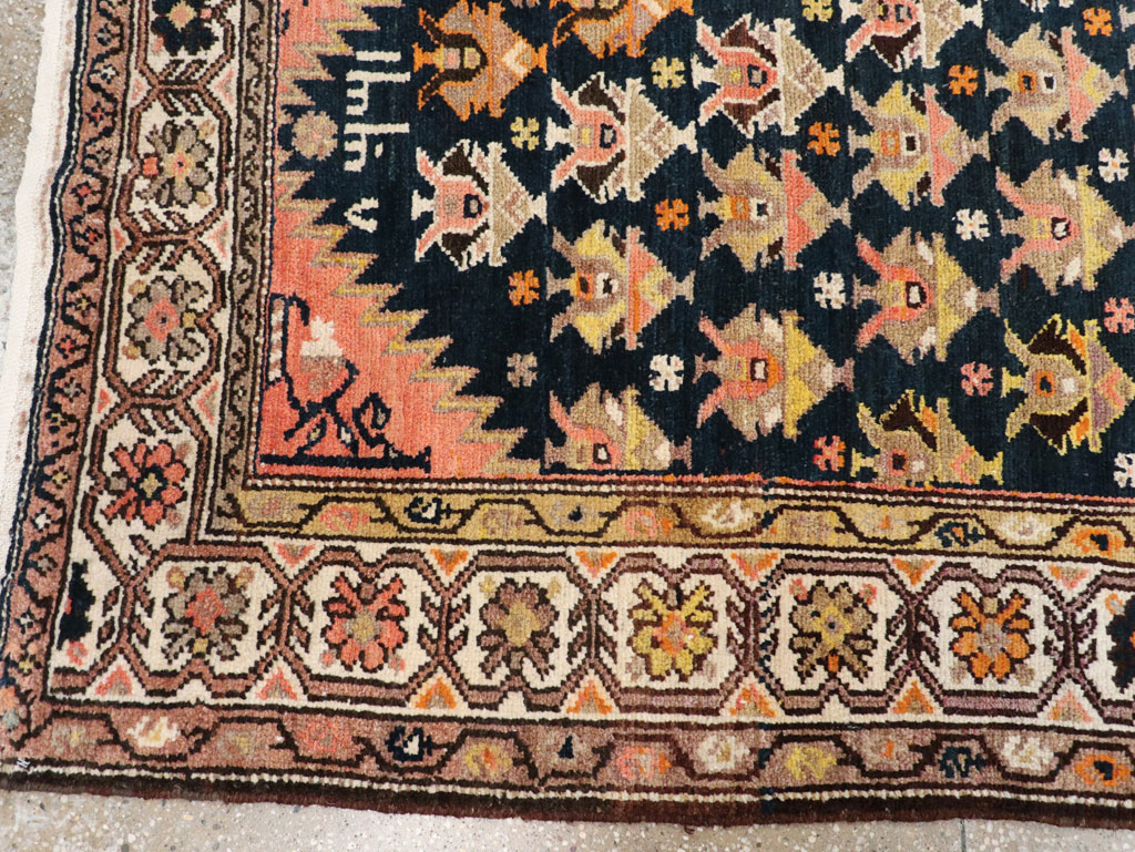 Antique Persian Hamadan Pictorial Runner, No.30426 - Gss