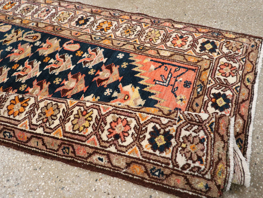 Antique Persian Hamadan Pictorial Runner, No.30426 - Gss