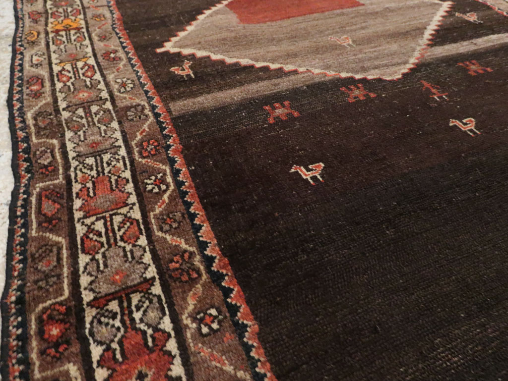 Antique Persian Hamadan Accent Rug, No.30439 - Gss