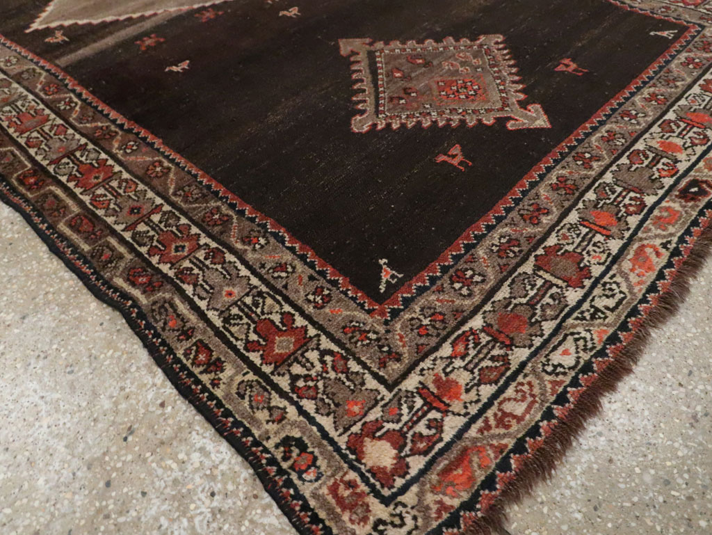 Antique Persian Hamadan Accent Rug, No.30439 - Gss