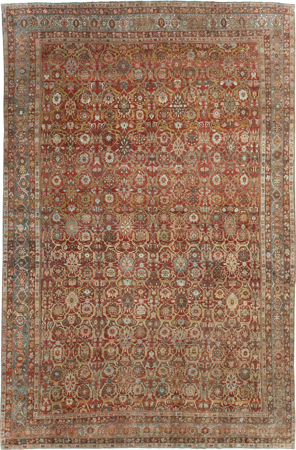 Antique Persian Bidjar Oversize Carpet, No.30441 - Gss