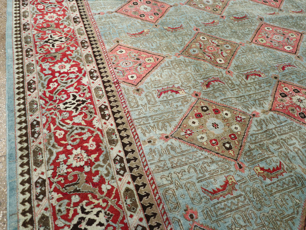 Antique Persian Kashan Room Size Carpet, No.30442 - Gss