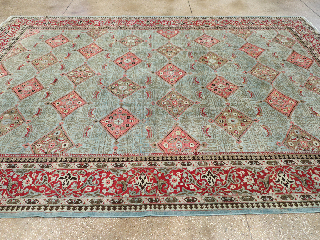 Antique Persian Kashan Room Size Carpet, No.30442 - Gss
