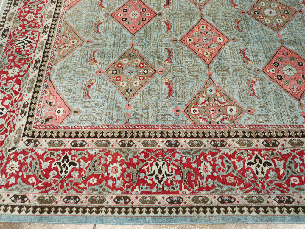 Antique Persian Kashan Room Size Carpet, No.30442 - Gss