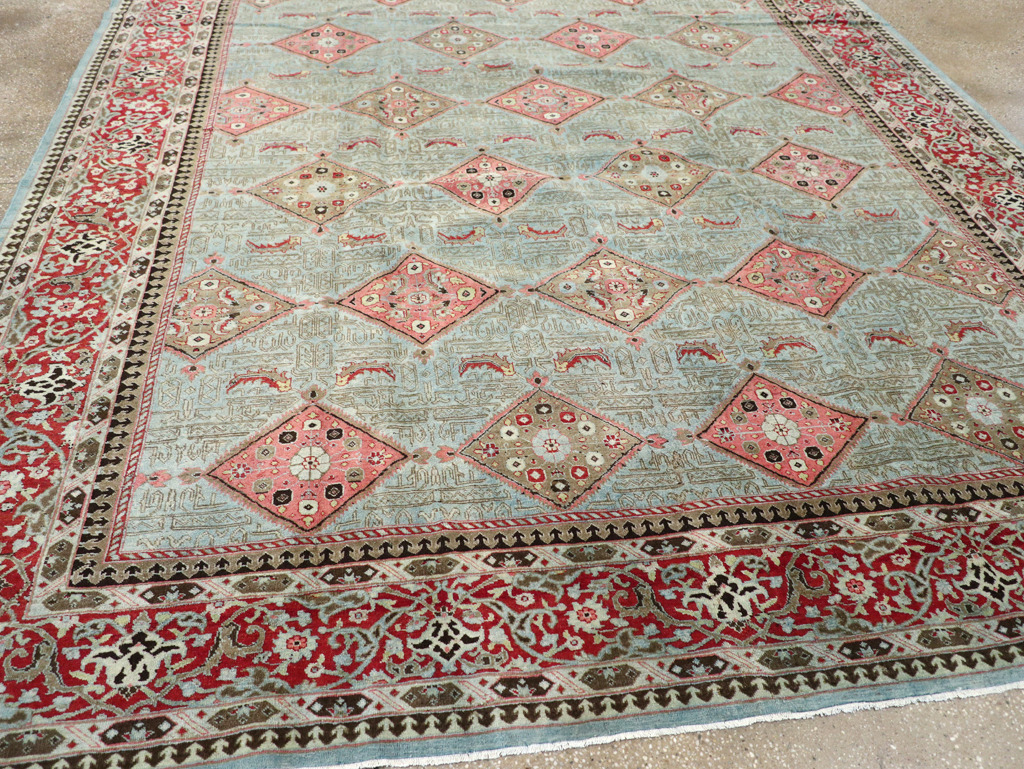 Antique Persian Kashan Room Size Carpet, No.30442 - Gss