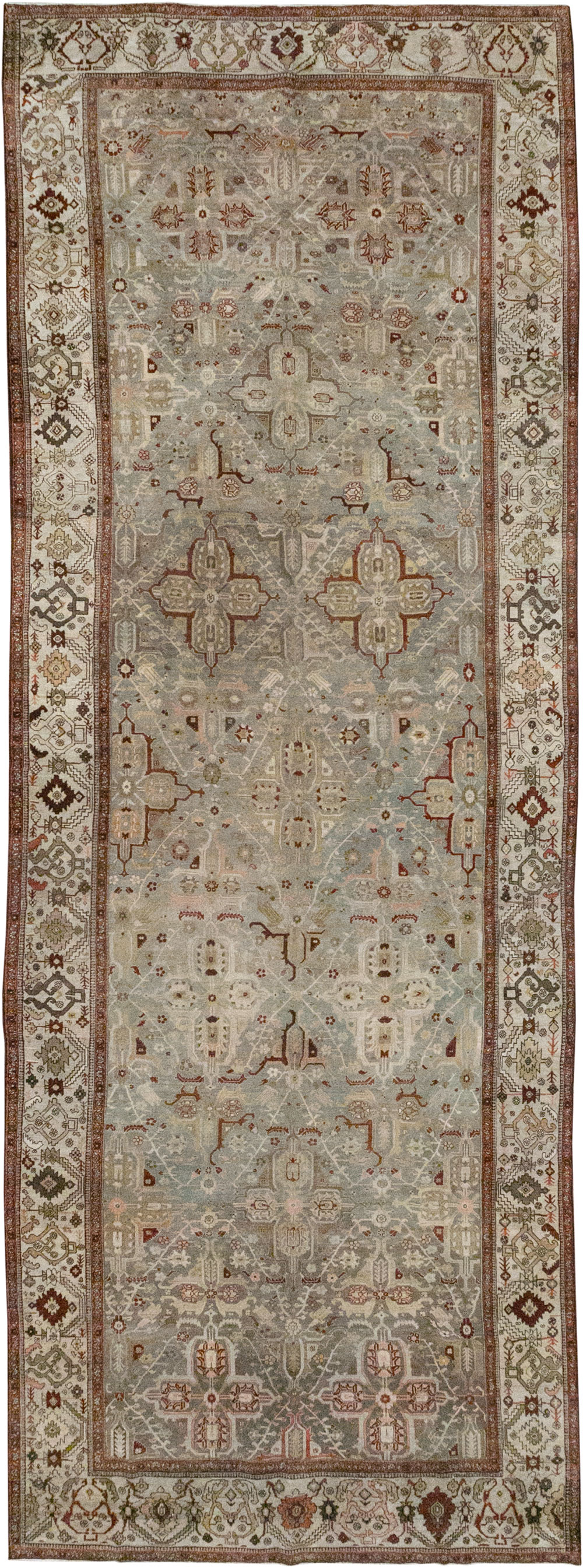 Antique Persian Bidjar Wide Gallery Runner, No.30443 - Gss