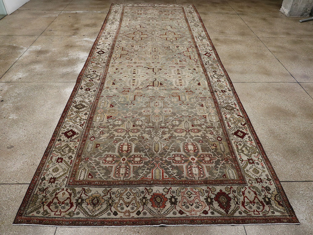 Antique Persian Bidjar Wide Gallery Runner, No.30443 - Gss