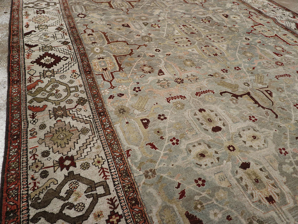 Antique Persian Bidjar Wide Gallery Runner, No.30443 - Gss