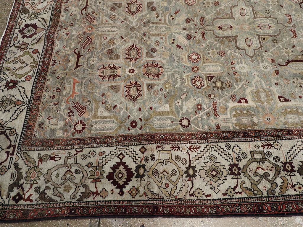 Antique Persian Bidjar Wide Gallery Runner, No.30443 - Gss