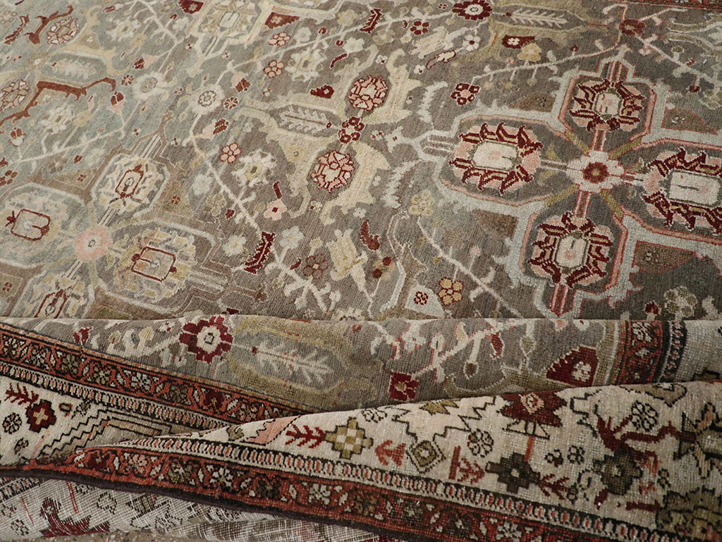 Antique Persian Bidjar Wide Gallery Runner, No.30443 - Gss