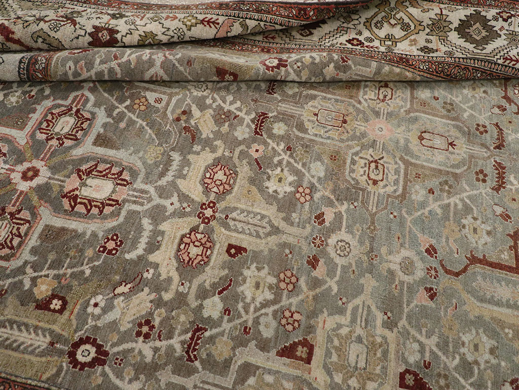 Antique Persian Bidjar Wide Gallery Runner, No.30443 - Gss