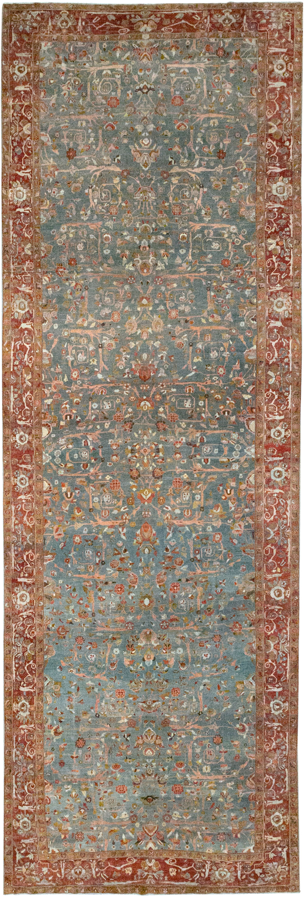 Antique Persian Bidjar Wide Gallery Runner, No.30444 - Gss
