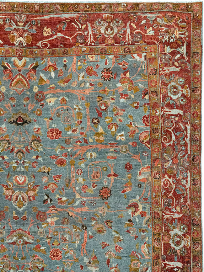 Antique Persian Bidjar Wide Gallery Runner, No.30444 - Gss