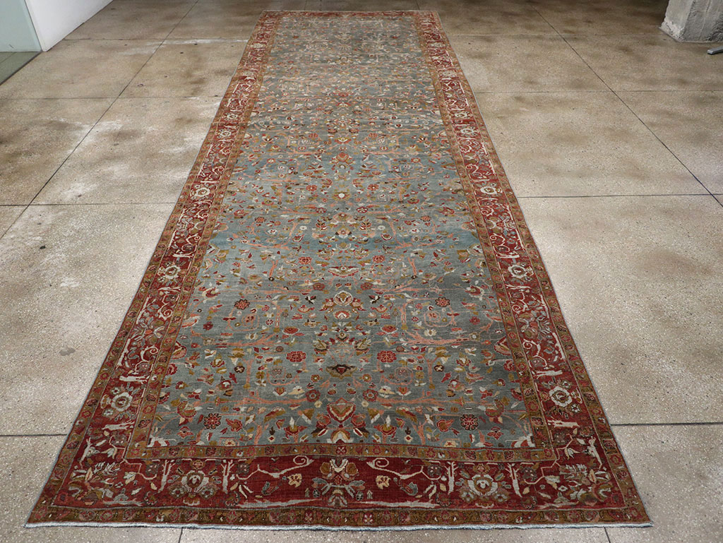 Antique Persian Bidjar Wide Gallery Runner, No.30444 - Gss