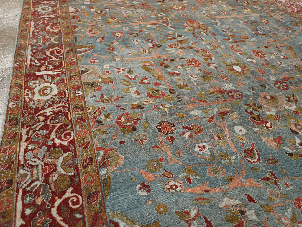 Antique Persian Bidjar Wide Gallery Runner, No.30444 - Gss