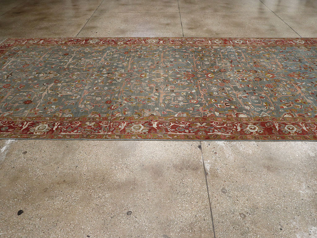 Antique Persian Bidjar Wide Gallery Runner, No.30444 - Gss