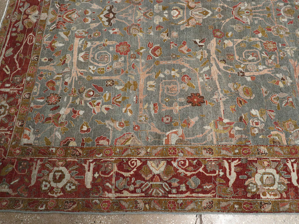 Antique Persian Bidjar Wide Gallery Runner, No.30444 - Gss