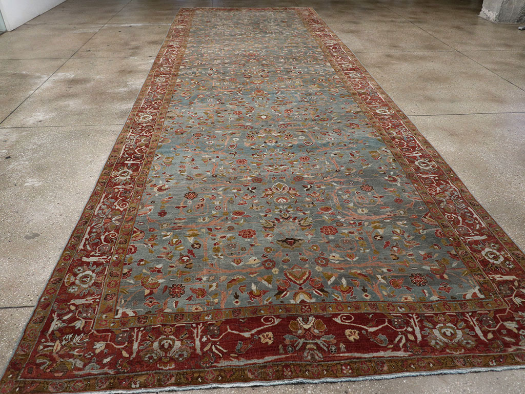 Antique Persian Bidjar Wide Gallery Runner, No.30444 - Gss