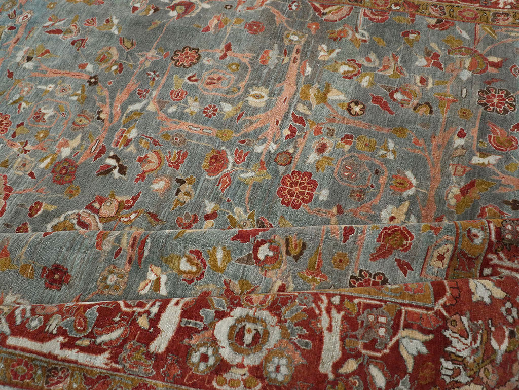 Antique Persian Bidjar Wide Gallery Runner, No.30444 - Gss
