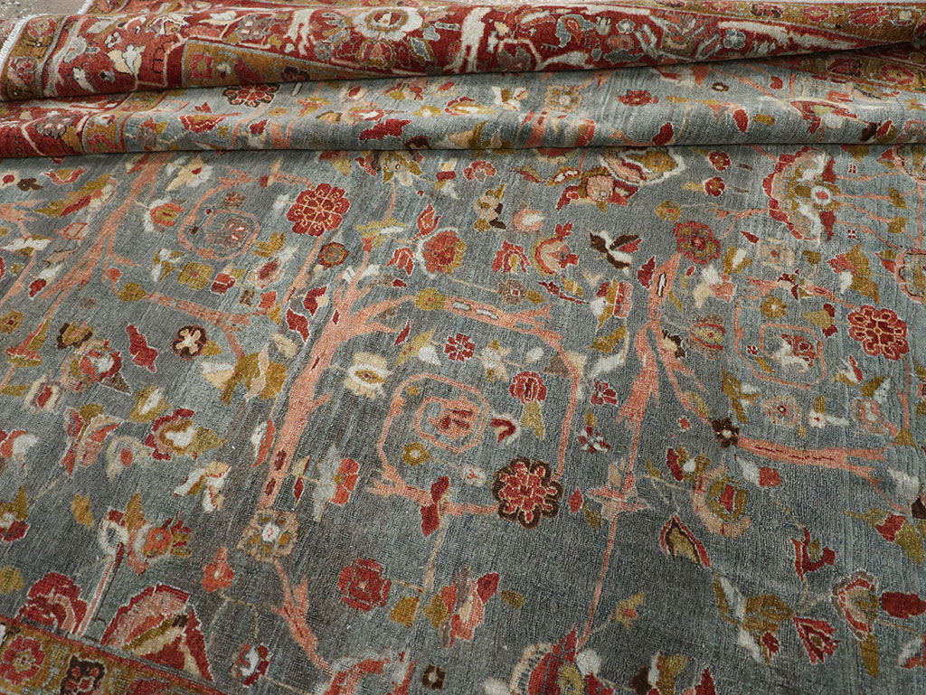 Antique Persian Bidjar Wide Gallery Runner, No.30444 - Gss