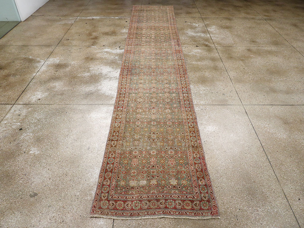 Antique Persian Bidjar Long Runner, No.30447 - Gss