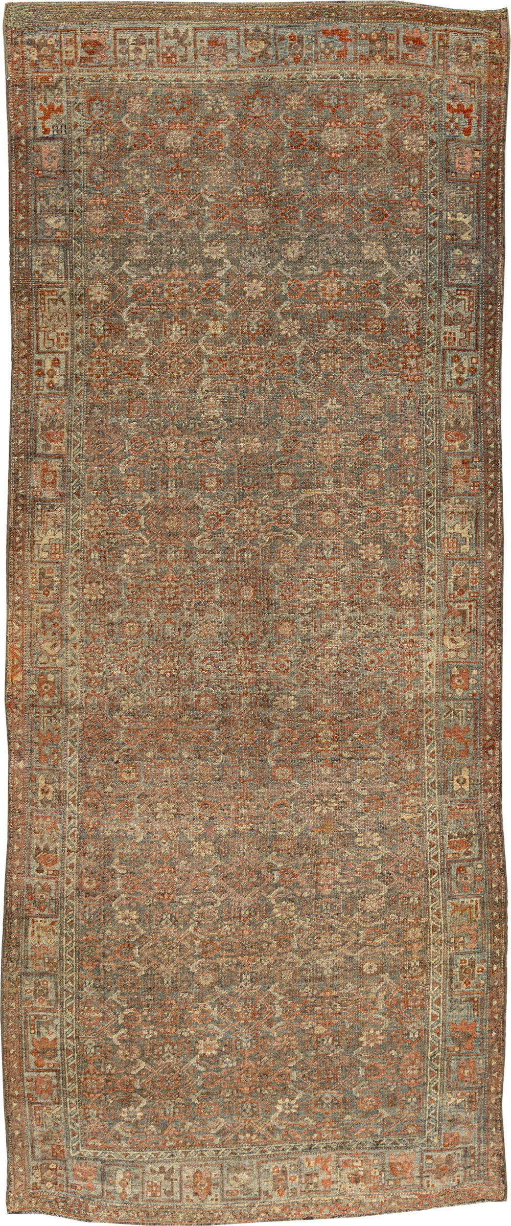 Antique Persian Bidjar Wide Gallery Runner, No.30448 - Gss