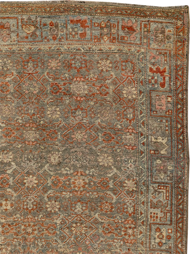 Antique Persian Bidjar Wide Gallery Runner, No.30448 - Gss