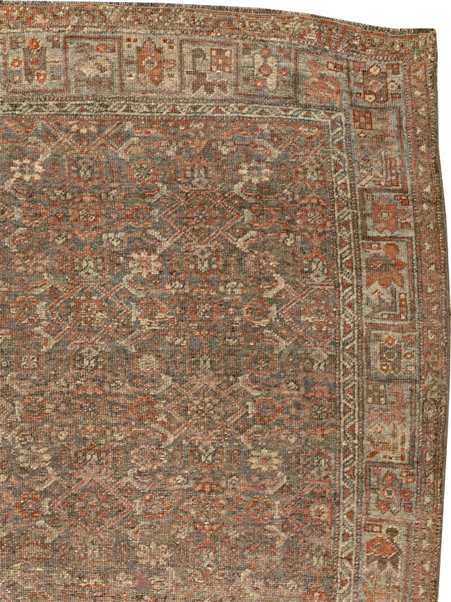 Antique Persian Bidjar Wide Gallery Runner, No.30448 - Gss