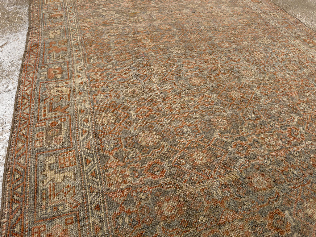 Antique Persian Bidjar Wide Gallery Runner, No.30448 - Gss