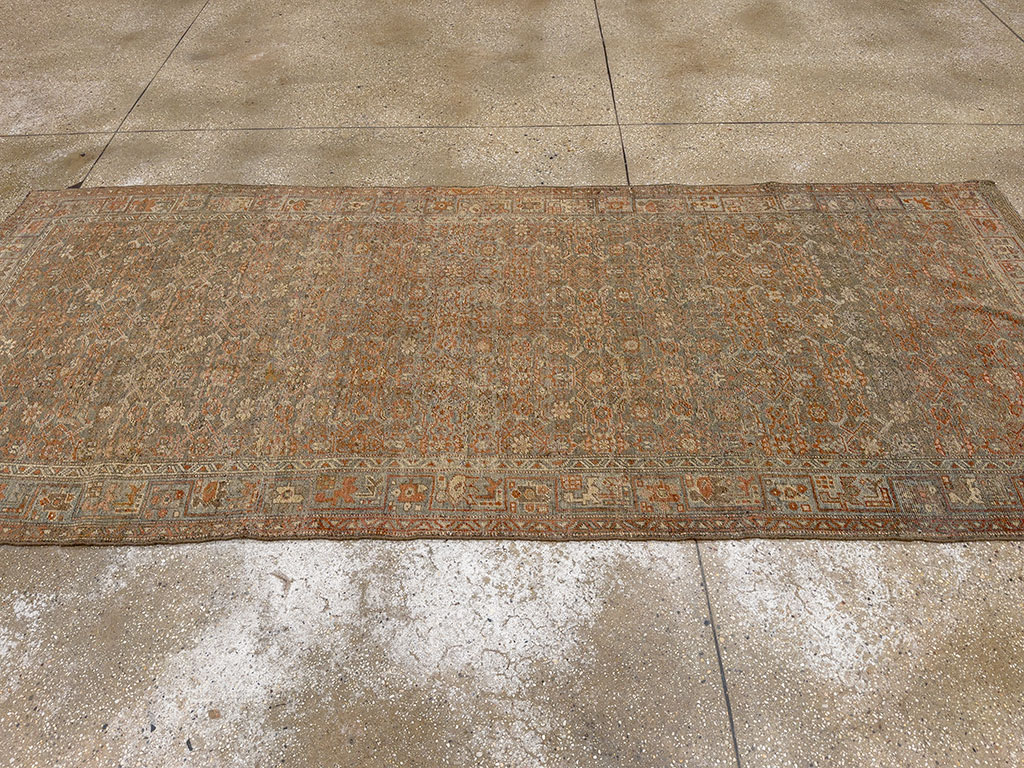 Antique Persian Bidjar Wide Gallery Runner, No.30448 - Gss