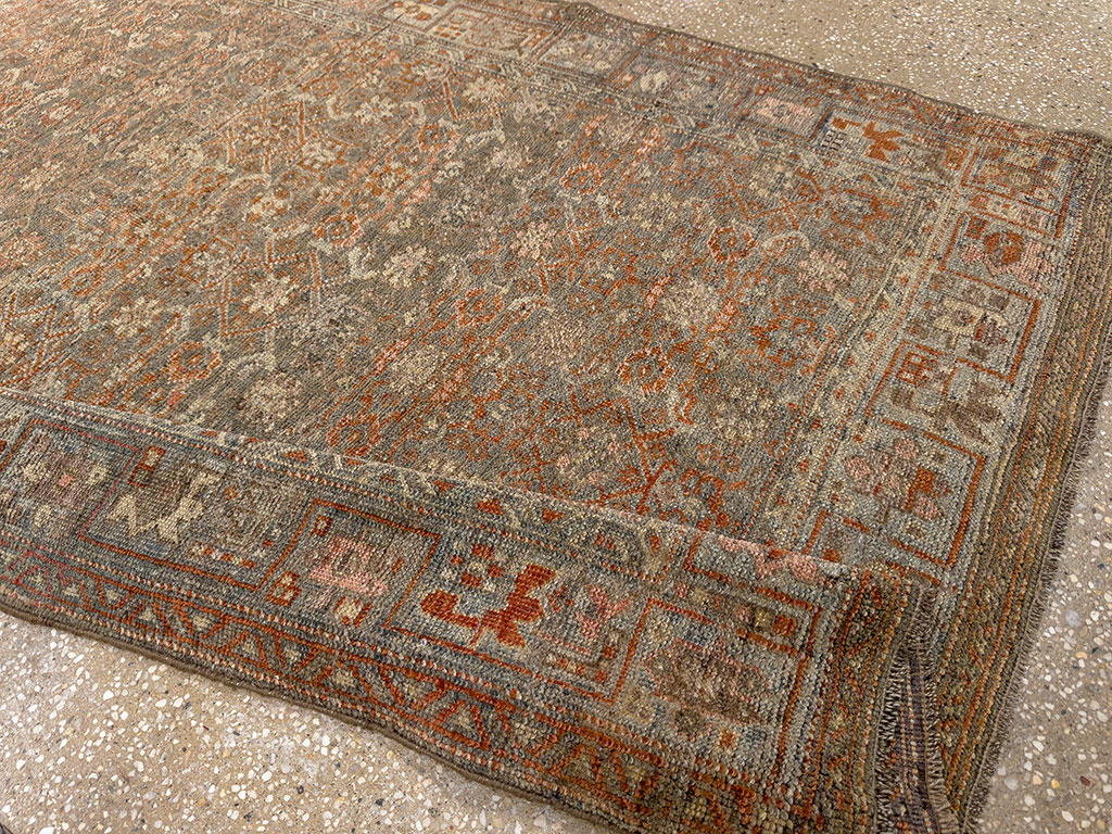 Antique Persian Bidjar Wide Gallery Runner, No.30448 - Gss