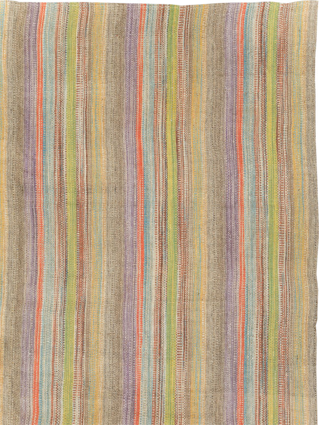 Modern Turkish Flatweave Kilim Room Size Carpet, No.30450 - Gss