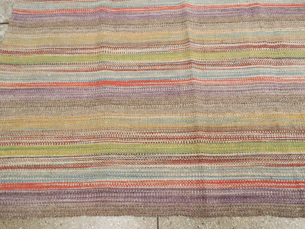 Modern Turkish Flatweave Kilim Room Size Carpet, No.30450 - Gss