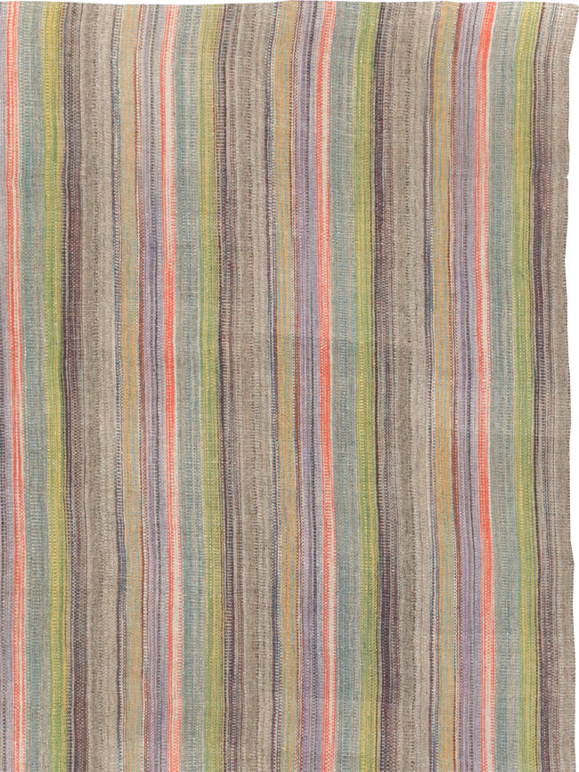 Modern Turkish Flatweave Kilim Large Room Size Carpet, No.30451 - Gss