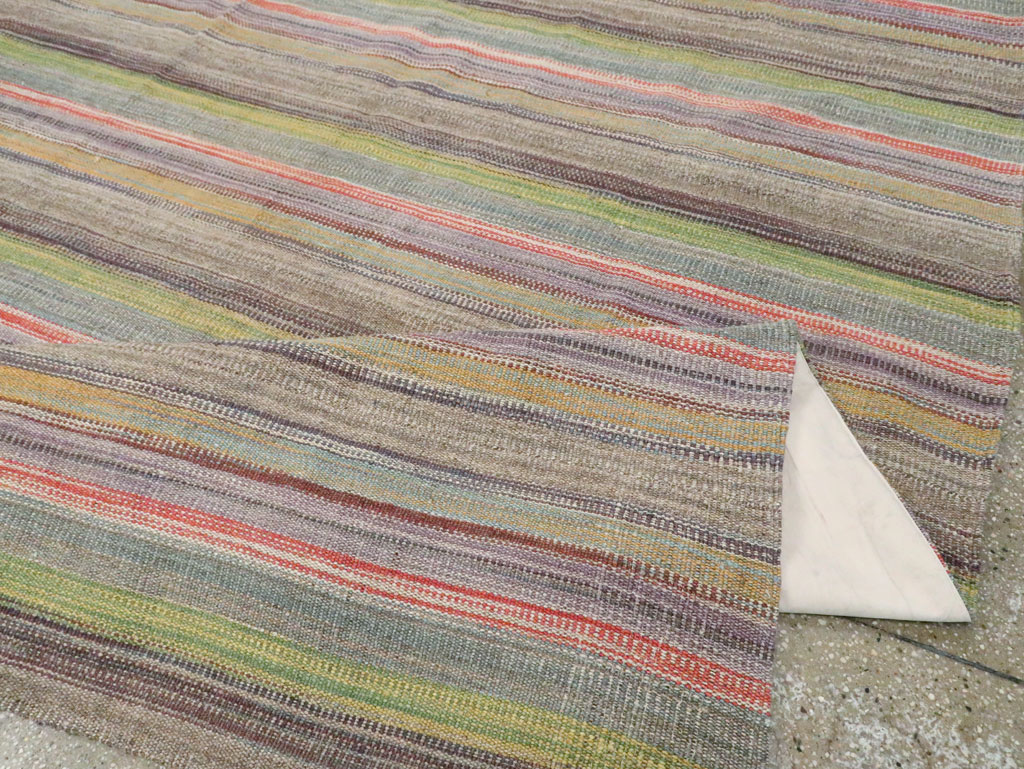 Modern Turkish Flatweave Kilim Large Room Size Carpet, No.30451 - Gss