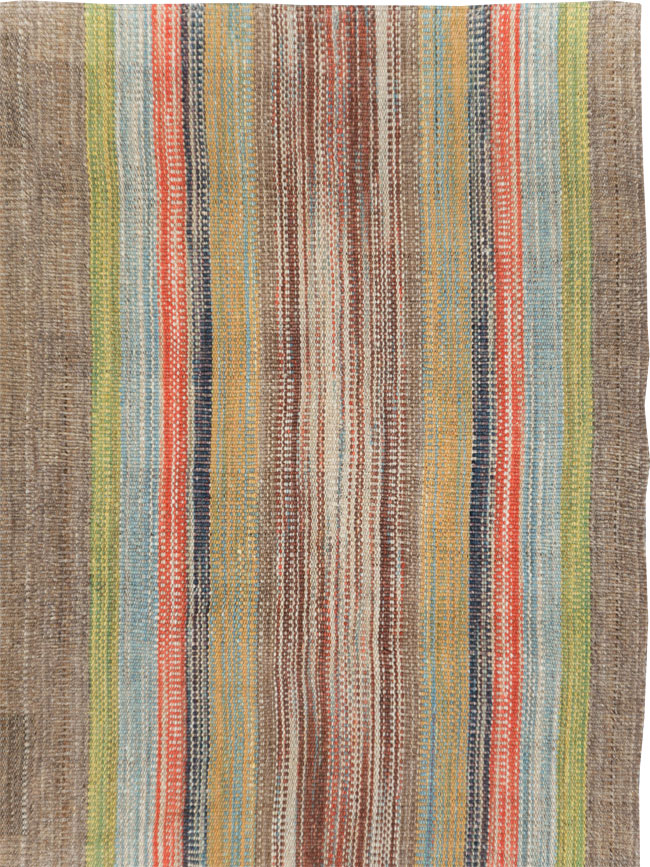 Modern Turkish Flatweave Kilim Room Size Carpet, No.30452 - Gss