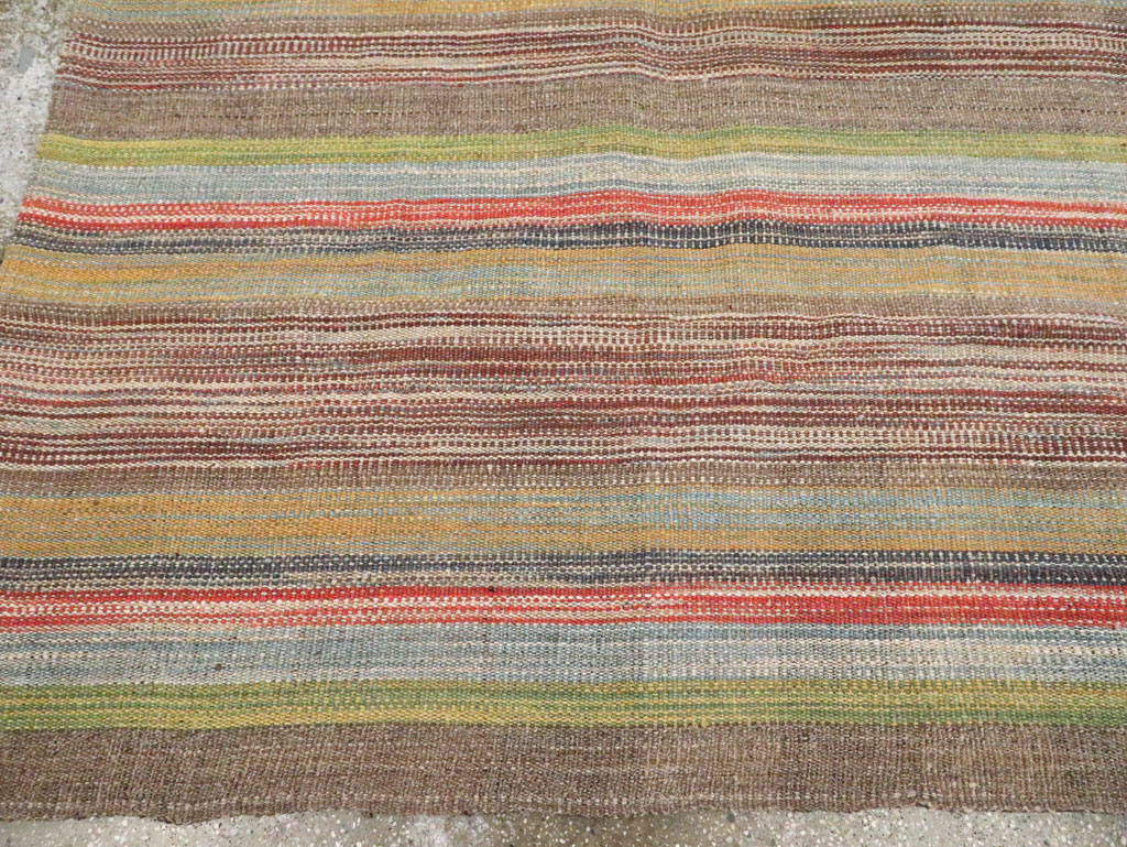Modern Turkish Flatweave Kilim Room Size Carpet, No.30452 - Gss