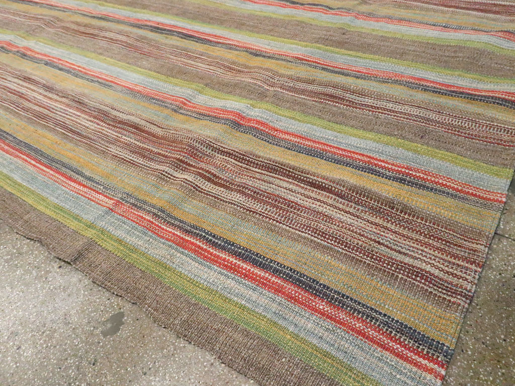 Modern Turkish Flatweave Kilim Room Size Carpet, No.30452 - Gss