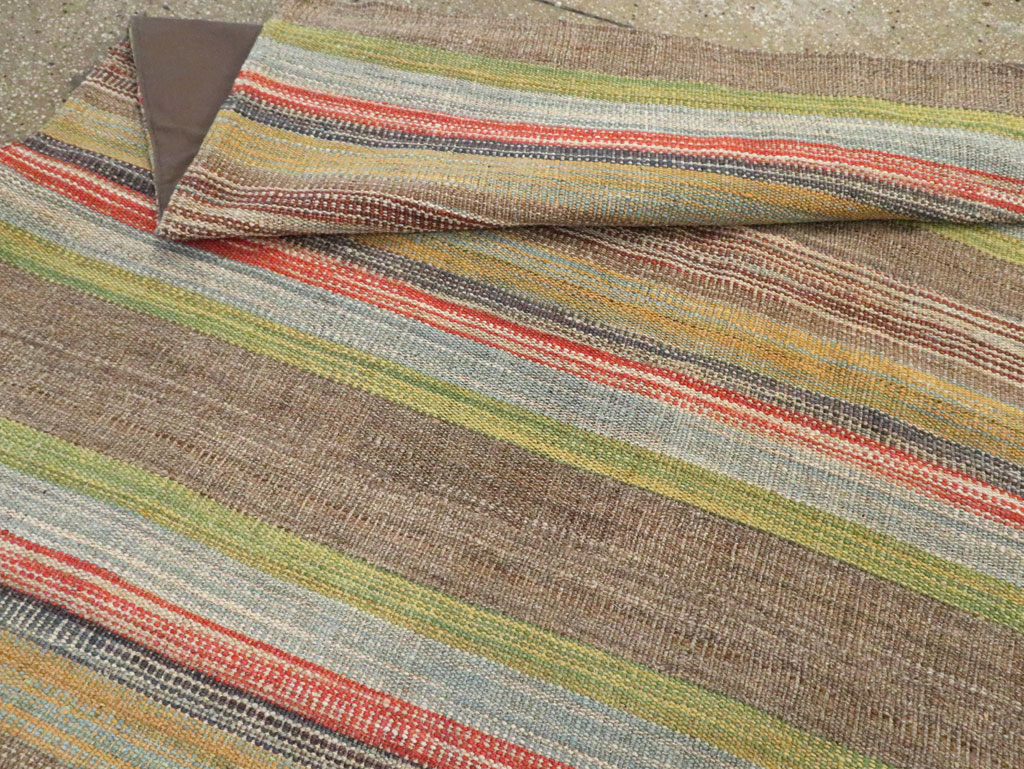 Modern Turkish Flatweave Kilim Room Size Carpet, No.30452 - Gss