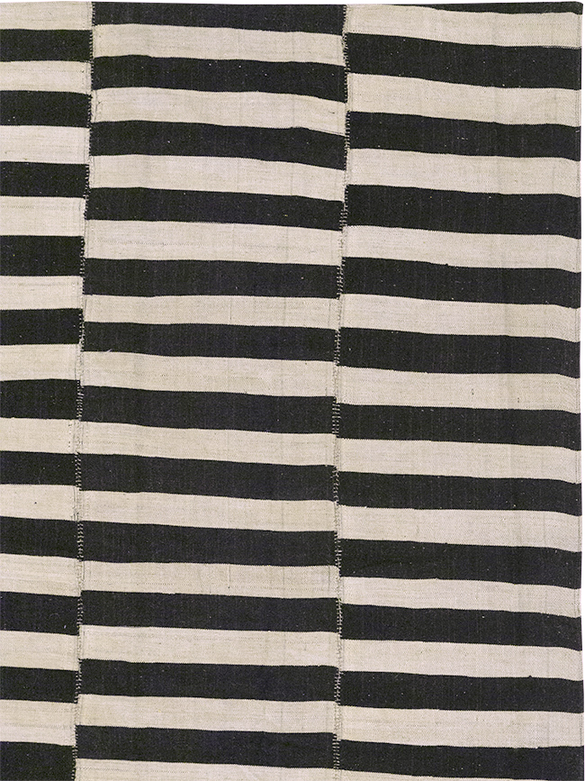 Modern Persian Flatweave Kilim Large Room Size Carpet, No.30463 - Gss