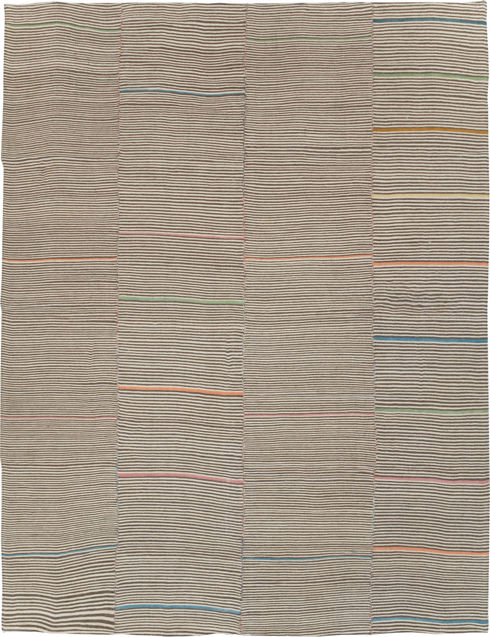 Contemporary Persian Flatweave Kilim Room Size Carpet, No.30466 - Gss
