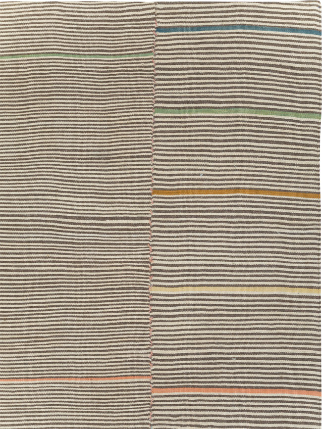 Contemporary Turkish Flatweave Kilim Room Size Carpet, No.30466 - Gss