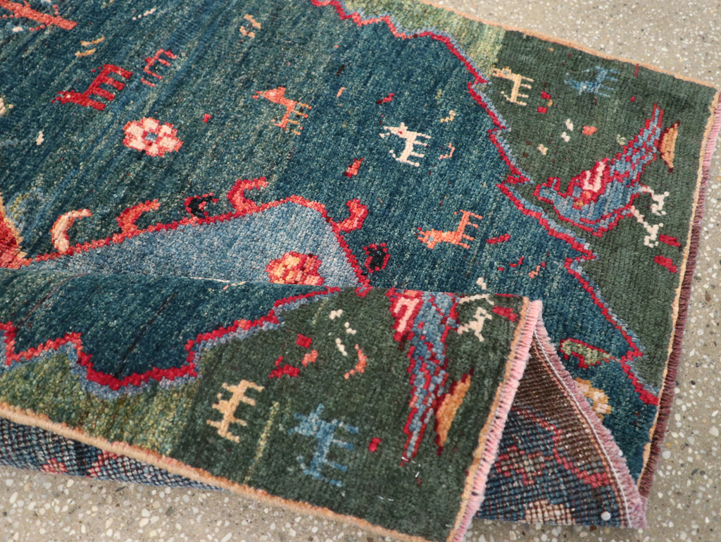 Vintage Persian Gabbeh Throw Rug, No.30475 - Gss