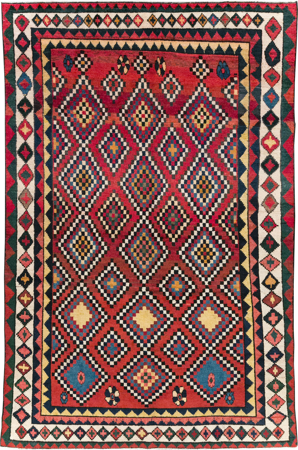 Vintage Persian Gabbeh Accent Rug, No.30476 - Gss